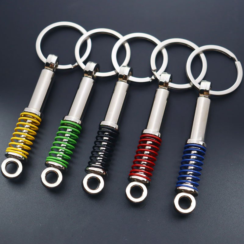 Custom Logo car metal keychain absorber Piston Disc Brake Rotor Turbo Metal Car Keychains