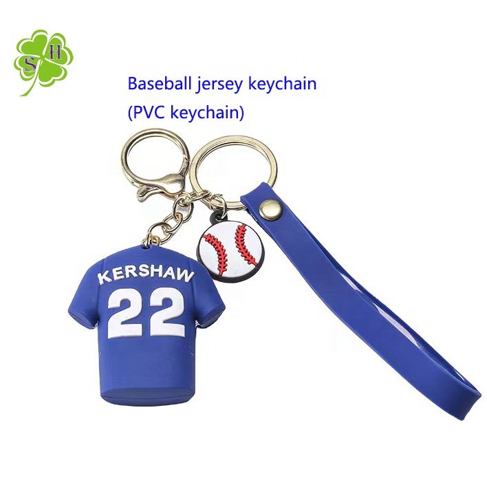 Creative Baseball Jersey Keychain Pendant PVC Trend Car Bag Fashion Item Accessories Baseball Uniform Key Chain