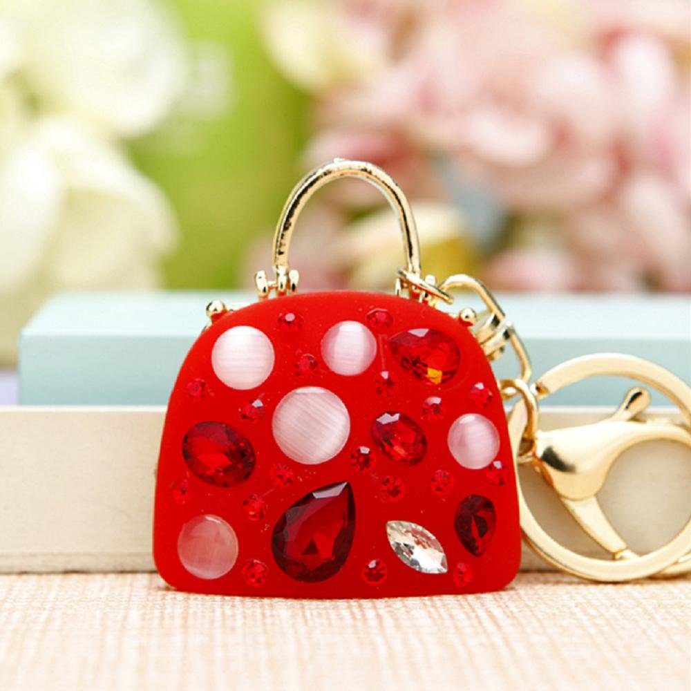 New funny fancy smoking lips diamond crystal Lip Gloss key chain Cute lovely bag Car Rhinestone Lipgloss Keychain