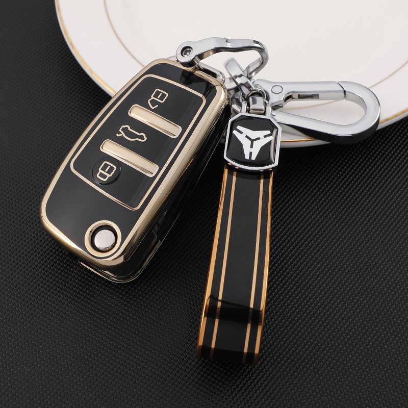 360 Degree Protection Key TPU Car Key Case with Keychain Accessories For Audi A3 A4 A6 Q7 S6 TT A4 A6 A8 Quattro Series