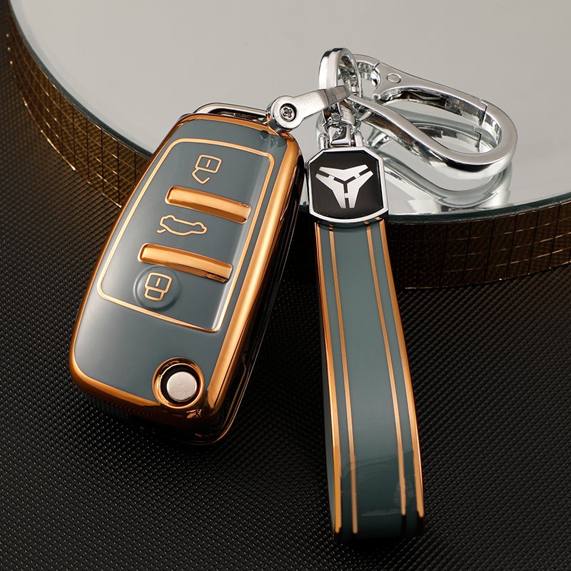 360 Degree Protection Key TPU Car Key Case with Keychain Accessories For Audi A3 A4 A6 Q7 S6 TT A4 A6 A8 Quattro Series