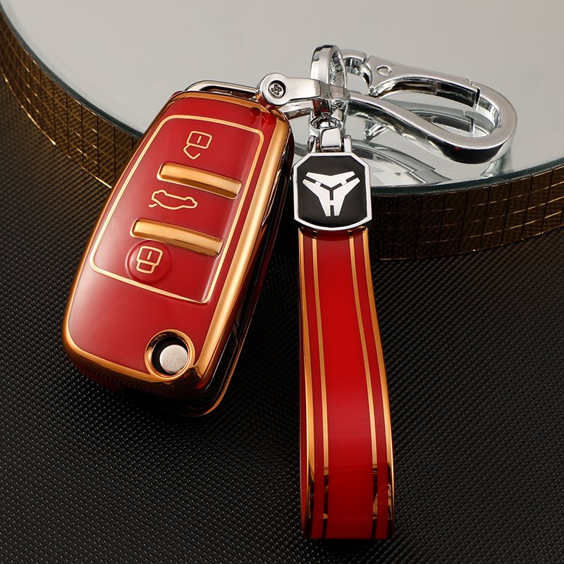360 Degree Protection Key TPU Car Key Case with Keychain Accessories For Audi A3 A4 A6 Q7 S6 TT A4 A6 A8 Quattro Series