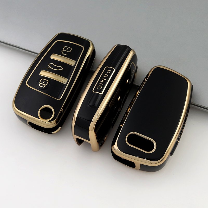 360 Degree Protection Key TPU Car Key Case with Keychain Accessories For Audi A3 A4 A6 Q7 S6 TT A4 A6 A8 Quattro Series