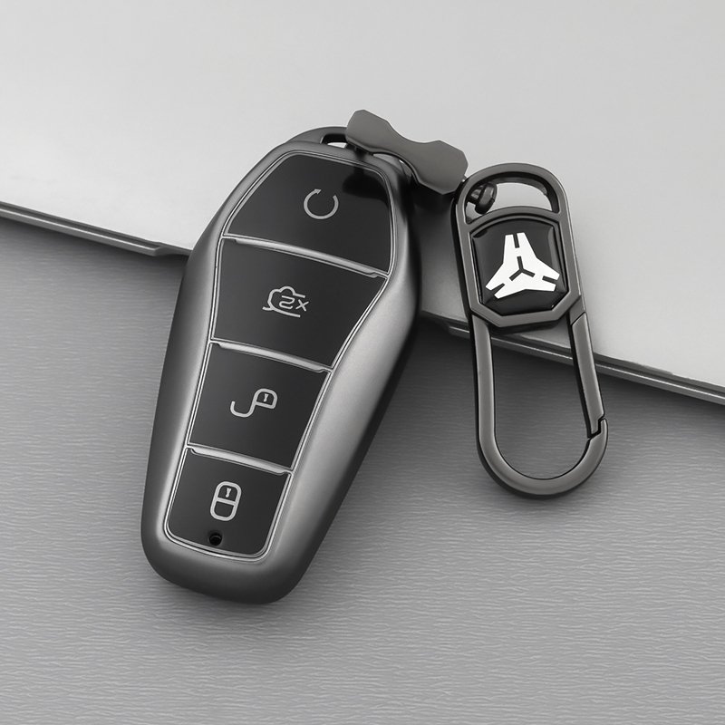 Metallic Car Keys Bag Cover, Car Key Case For BYD Dolphin Car Key Accessories