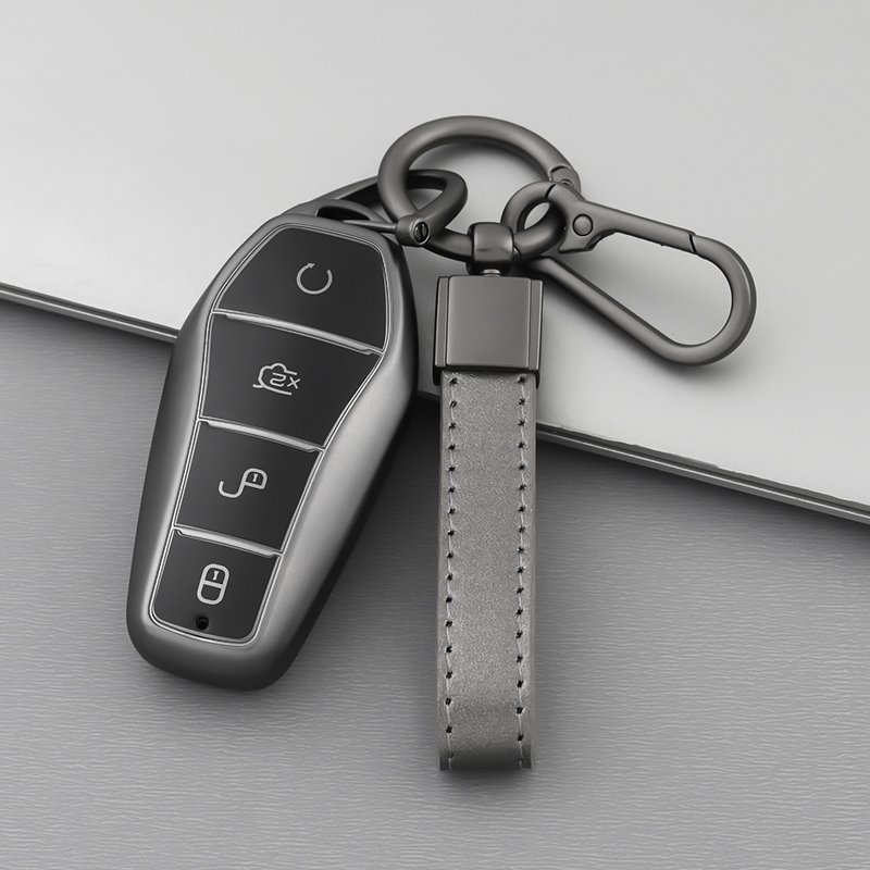 Metallic Car Keys Bag Cover, Car Key Case For BYD Dolphin Car Key Accessories