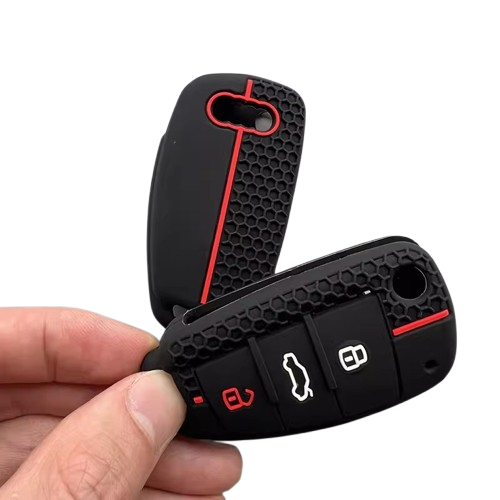 silicone flip folding remote protected car key fobs covers cases skin for Audi A1 A2 A3 A4 A5 A6 A7
