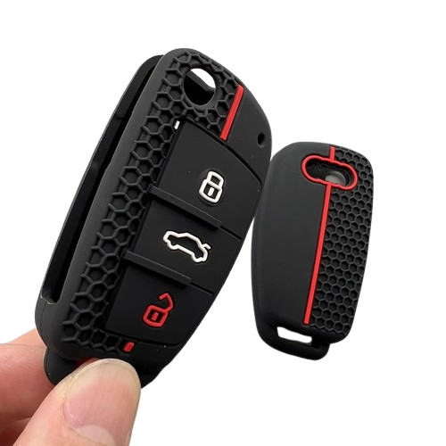 silicone flip folding remote protected car key fobs covers cases skin for Audi A1 A2 A3 A4 A5 A6 A7