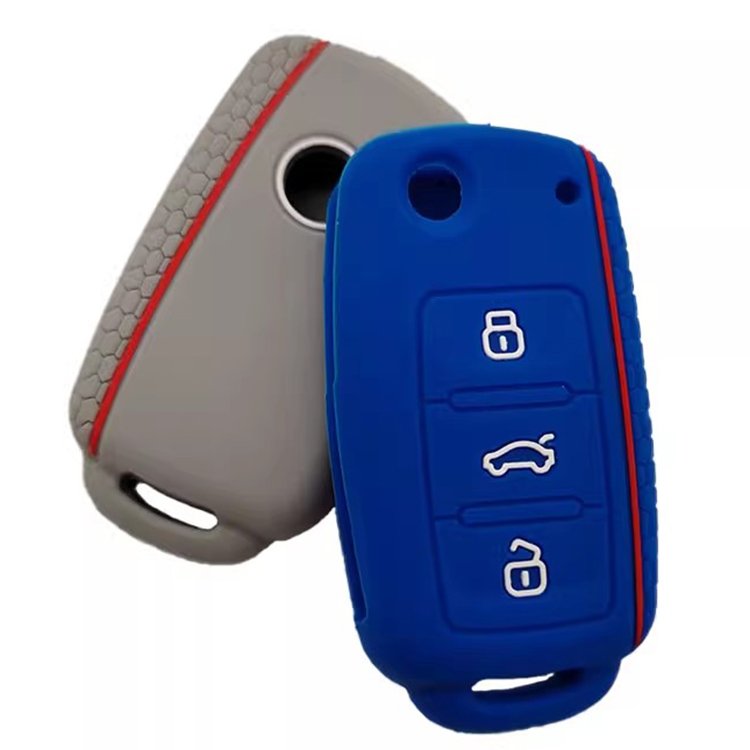 2024 Silicone flip 3 Buttons Remote Car Key Cover Case Protect Shell for VW Bora