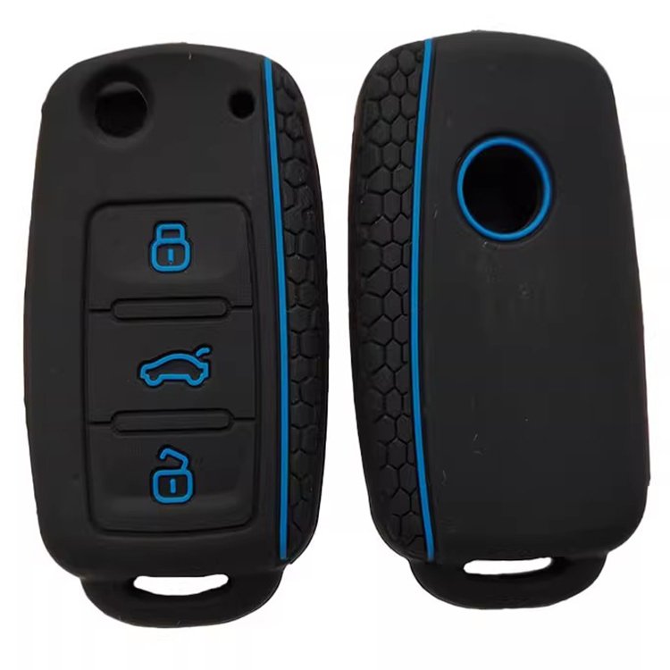 2024 Silicone flip 3 Buttons Remote Car Key Cover Case Protect Shell for VW Bora