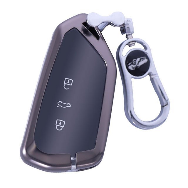 Metal car key accessories for Volkswagen golf and tiguan keychain metal car key case car key cover