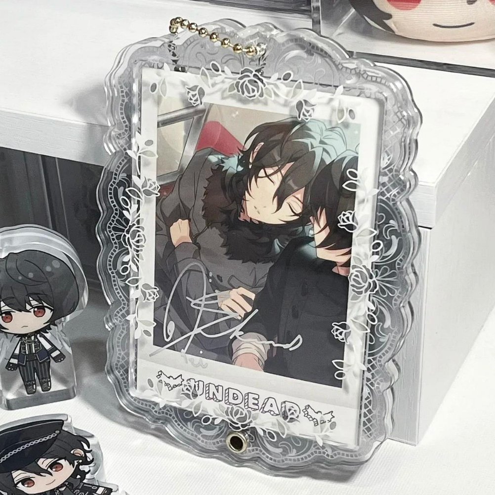 Personalized Photo Frame Key chain Transparent Laser Double Sided Pendant Custom Acrylic Charms Picture Insert Creative Keychain