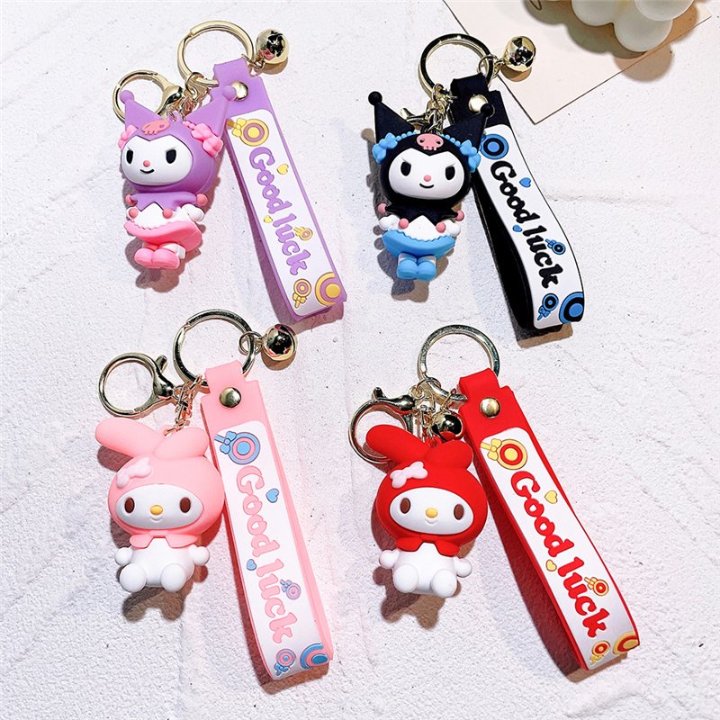 Jewelry Carton Cute Pvc Keychains 3D Car Backpack Dog Key Ring Craft Gift Wholesale Drop Delivery Baby Kids Accessories