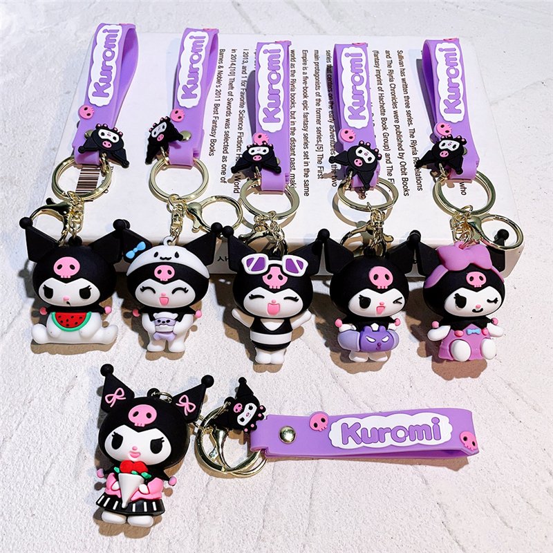 Jewelry Carton Cute Pvc Keychains 3D Car Backpack Dog Key Ring Craft Gift Wholesale Drop Delivery Baby Kids Accessories