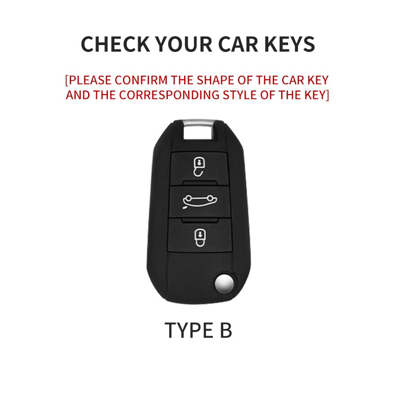 Customizable Soft Car Key Cover Fashionable Accessories for Citroen Cars