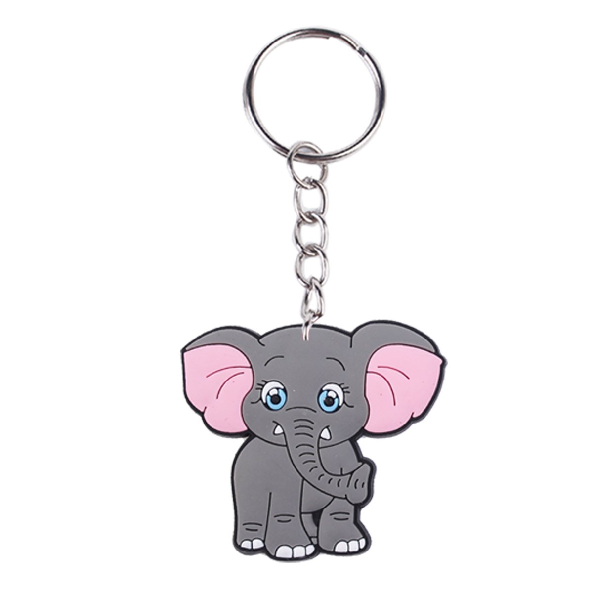 Wholesale PVC Wild Animal Rubber 2D Key Chains Promotion Sale Designer Key Chains Ring Custom Shape Logo New Arrival Zoo Gifts