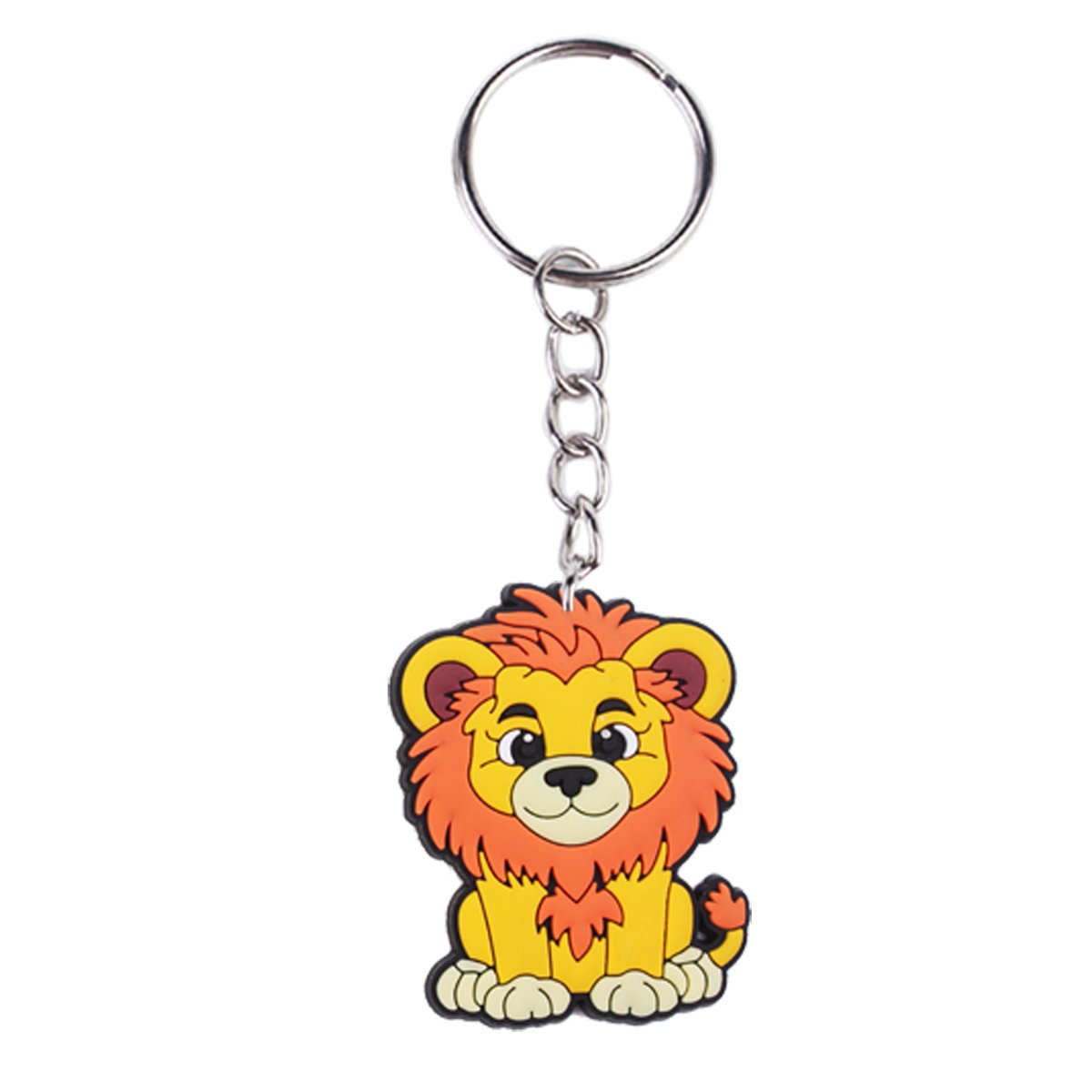 Wholesale PVC Wild Animal Rubber 2D Key Chains Promotion Sale Designer Key Chains Ring Custom Shape Logo New Arrival Zoo Gifts