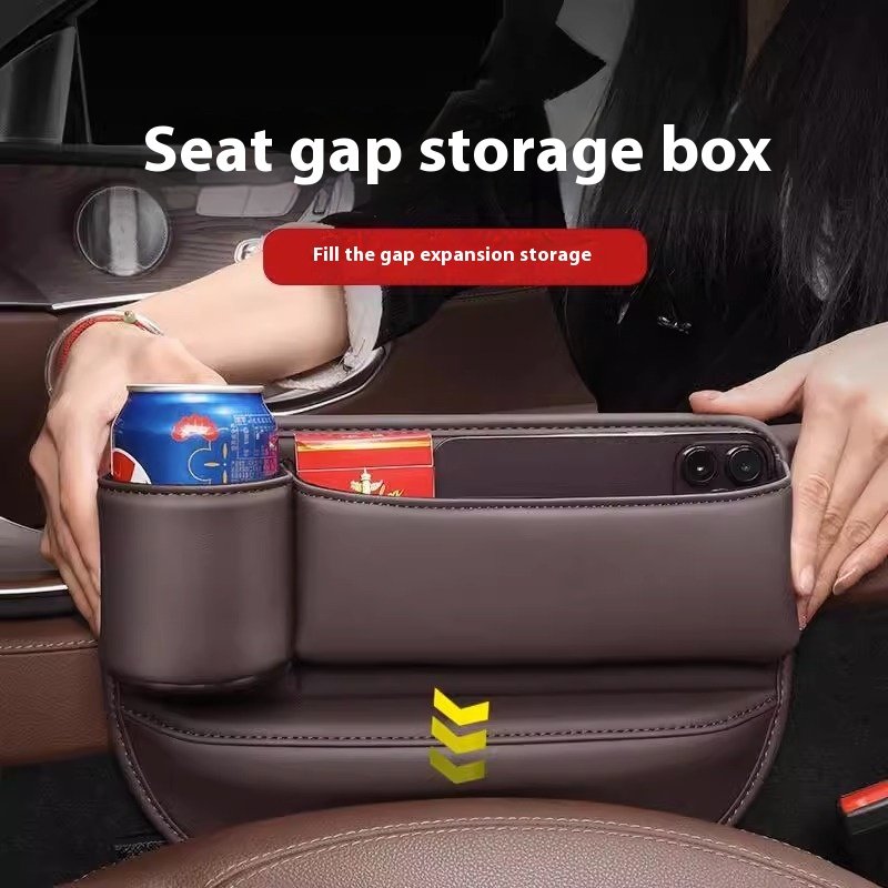 Pu Leather Key Box Car Seat Gap Filler Organizer Customized Logo Storage Box Bag Gap Filler Organizer