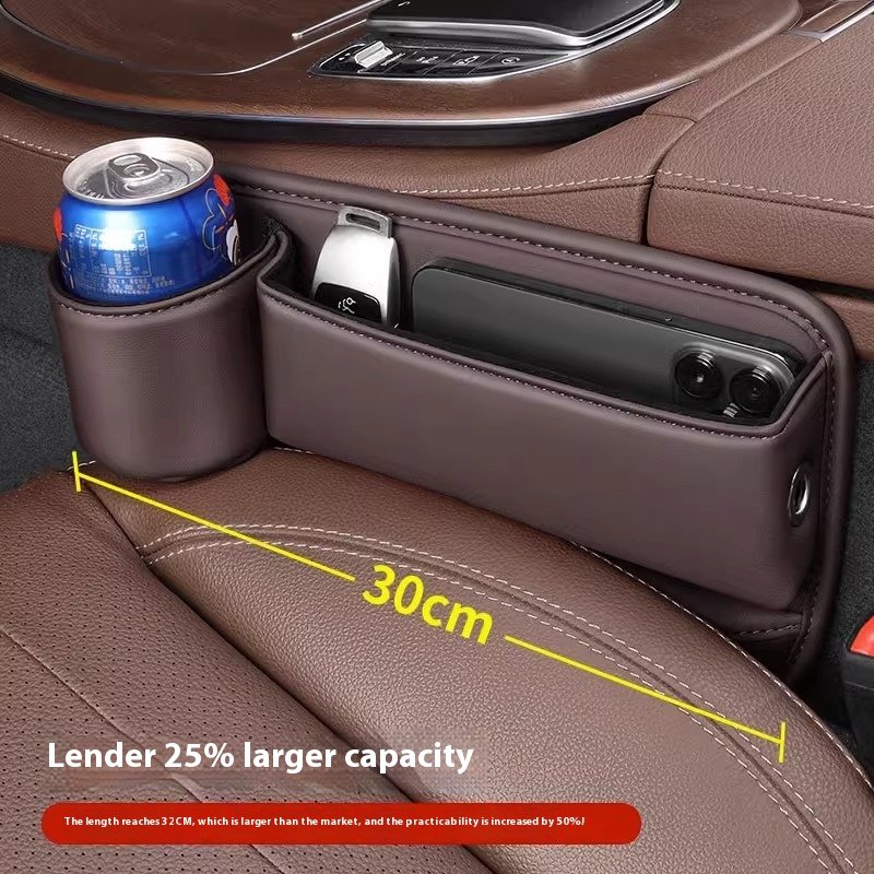 Pu Leather Key Box Car Seat Gap Filler Organizer Customized Logo Storage Box Bag Gap Filler Organizer