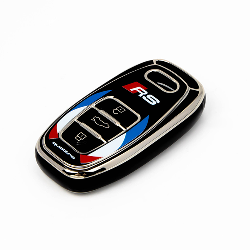 High quality car TPU key case with key chain Transparent waterproof fo rAudi