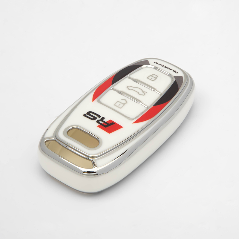 High quality car TPU key case with key chain Transparent waterproof fo rAudi