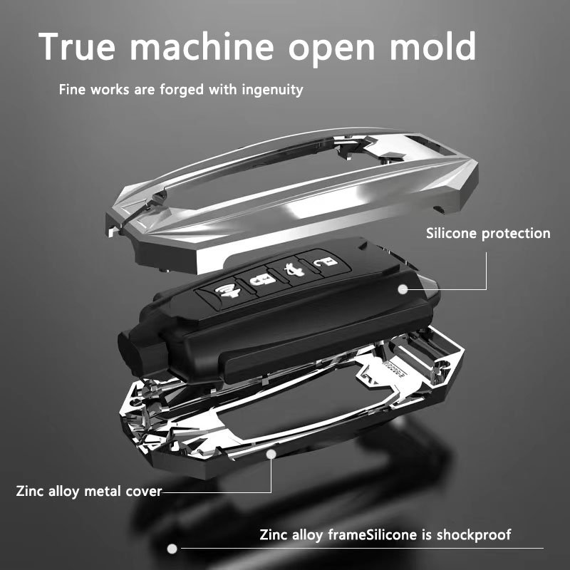 electroplate chrome remote zinc alloy car smart key case cover for Havel car key case shell key accessories