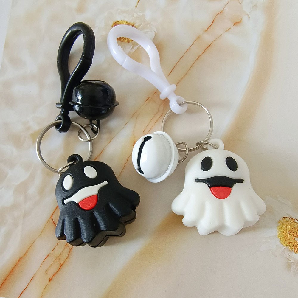 Lilangda Mini Ghost Keychain Pendant Demon Sickle Keyring Car Bag Backpack Ornament Key Holder Halloween Hallowmas Jewelry Gift