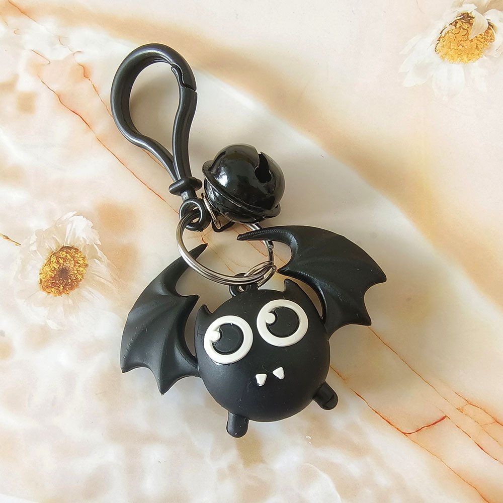 Lilangda Mini Ghost Keychain Pendant Demon Sickle Keyring Car Bag Backpack Ornament Key Holder Halloween Hallowmas Jewelry Gift