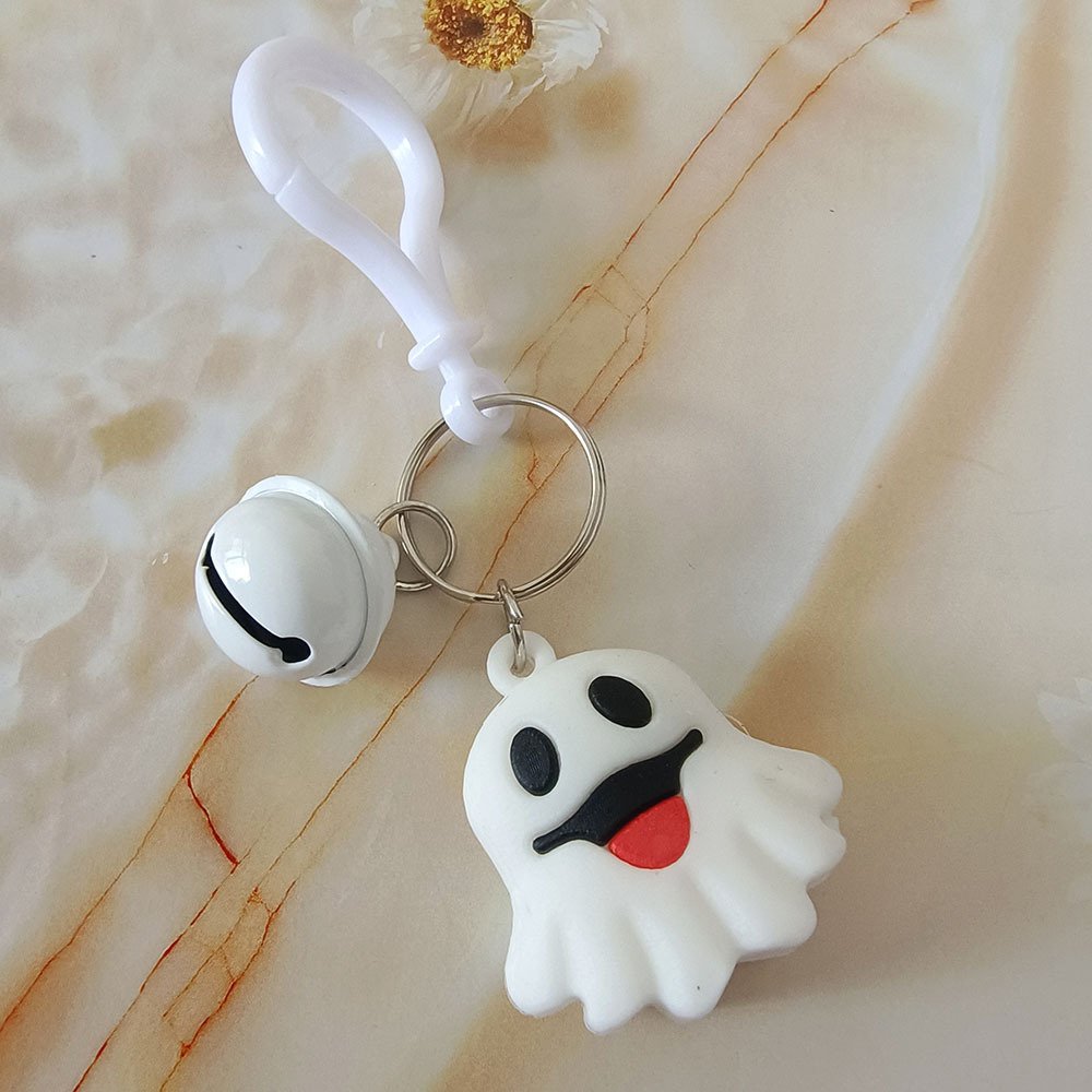 Lilangda Mini Ghost Keychain Pendant Demon Sickle Keyring Car Bag Backpack Ornament Key Holder Halloween Hallowmas Jewelry Gift