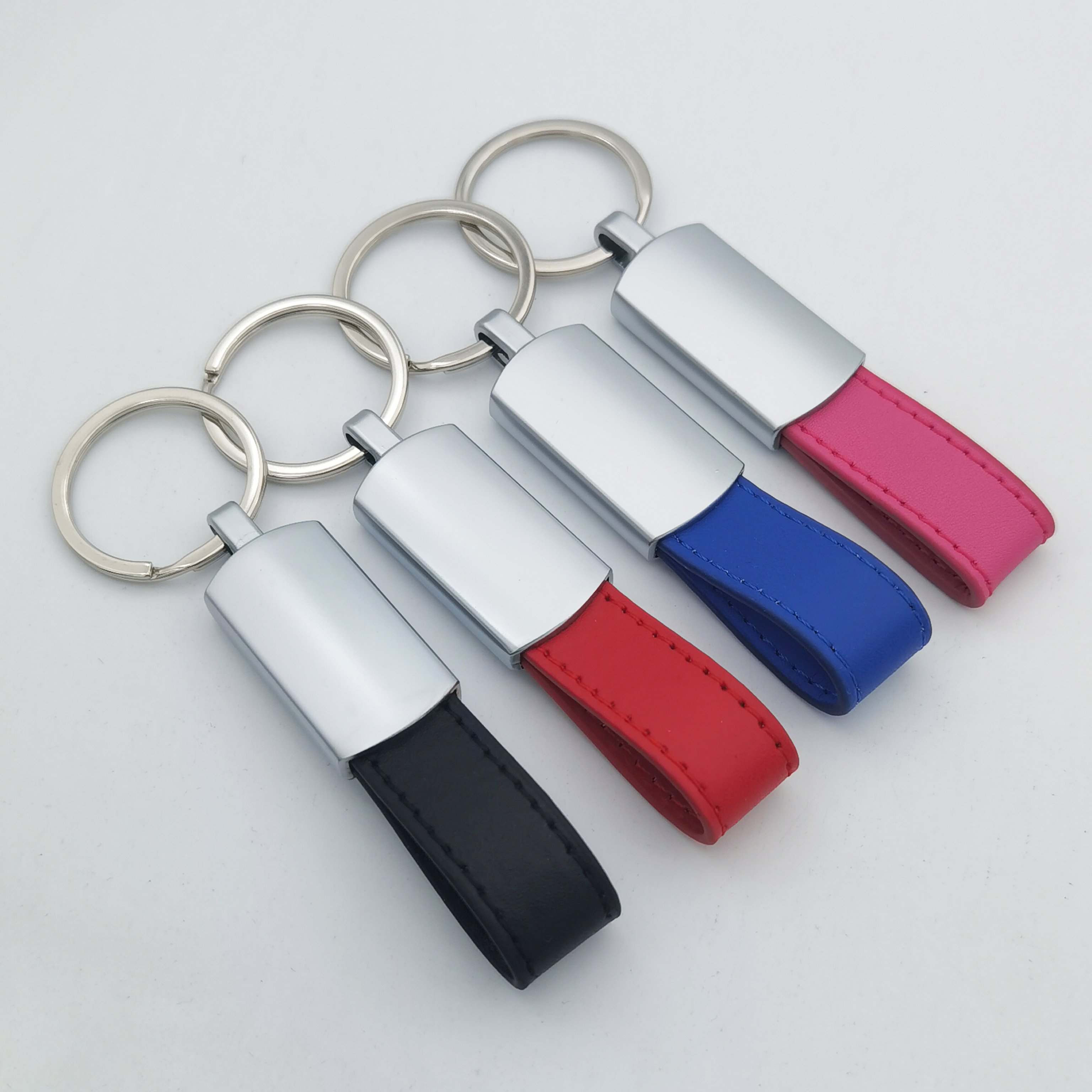 Car Leather Keyring Manufacturer Wholesale Key chain Custom Brand Logo Name Souvenir Promotional PU Leather Keychain