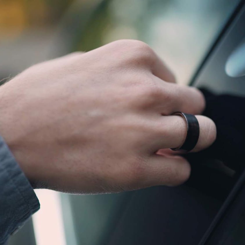 Tesla Smart Ring Accessories: Ceramic Ring for Model 3/Y/X/S and Cybertruck to Replace Key Card Key fob.