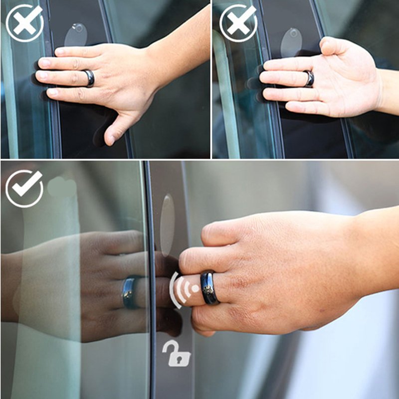 Tesla Smart Ring Accessories: Ceramic Ring for Model 3/Y/X/S and Cybertruck to Replace Key Card Key fob.