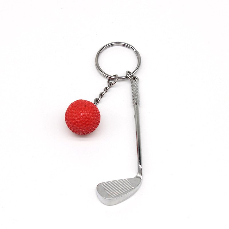 Golf ball keychain Mini Golf key chain ring Club and Ball Keyring Souvenir sport fan key chains Pendant Charm golf ball keychain