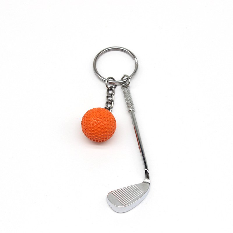Golf ball keychain Mini Golf key chain ring Club and Ball Keyring Souvenir sport fan key chains Pendant Charm golf ball keychain