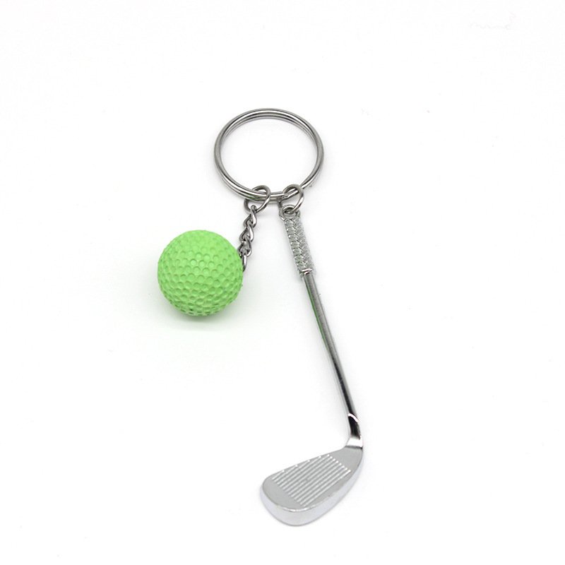 Golf ball keychain Mini Golf key chain ring Club and Ball Keyring Souvenir sport fan key chains Pendant Charm golf ball keychain