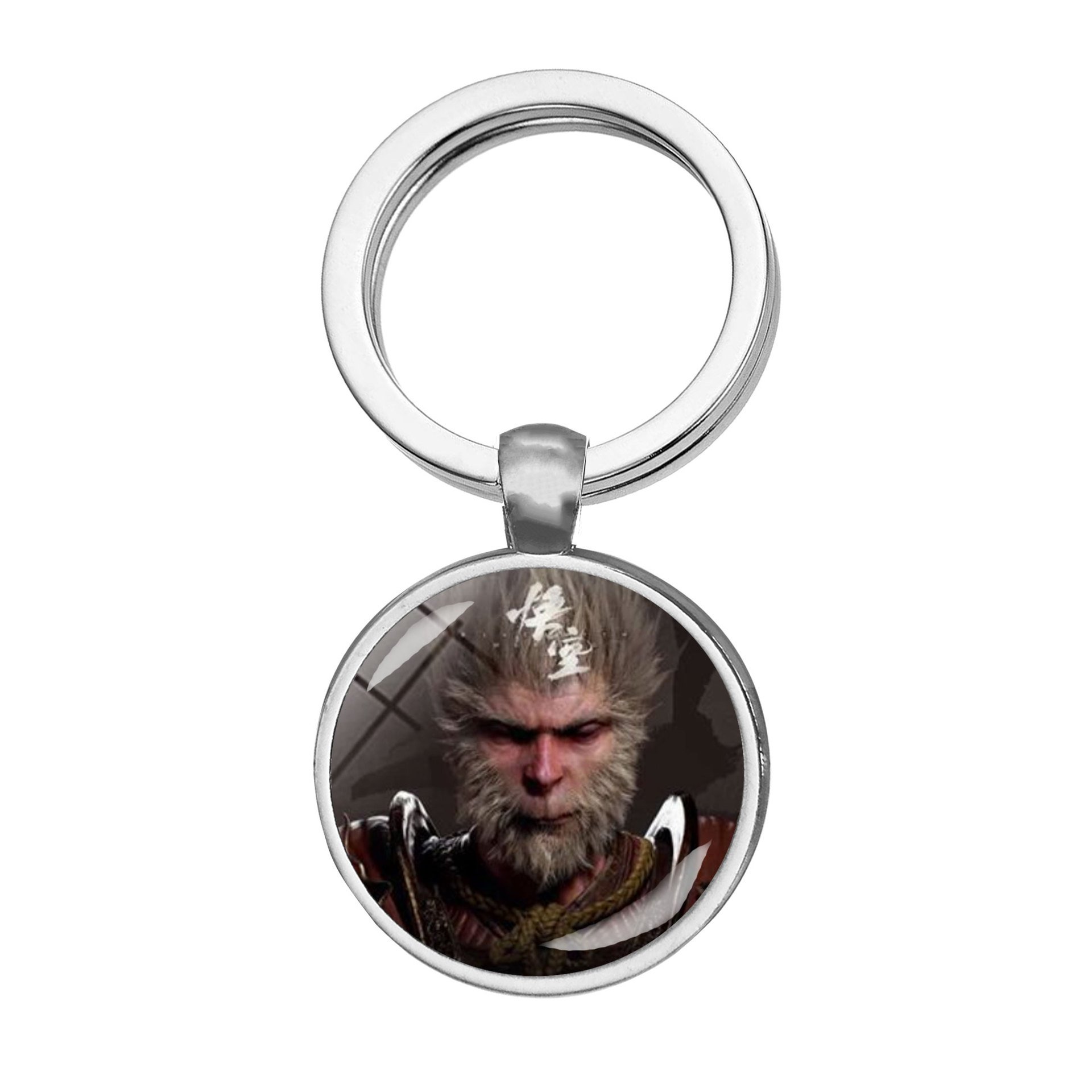 Wholesale Simple Custom Luxury Personalized Gem Fashion Phone Accessories Metal Keychain With Black Myth Wukong