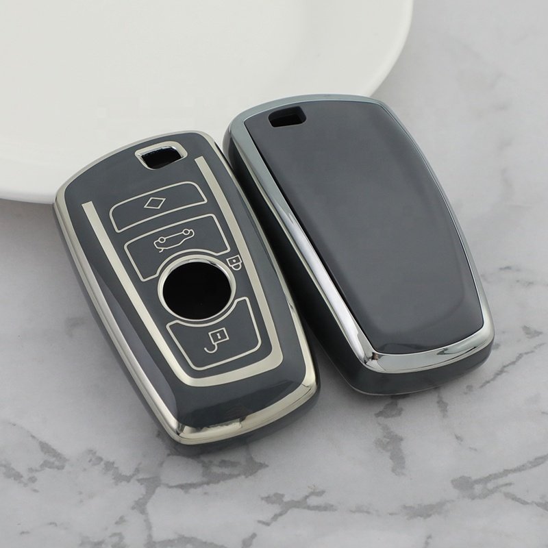 Hot selling Silver Edge TPU Car Accessories Key Cover for BMW 1 3 4 5 6 7 Series X3 X4 M5 M6 GT3 GT5 Car Key Holder