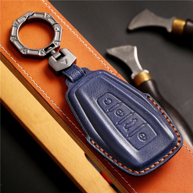 Handmade Genuine Leather Car Key Case Cover for for Geely Azkarra Tugella FY11 2019 2020 Atlas Pro New Emgrand GS X6 SUV EC7