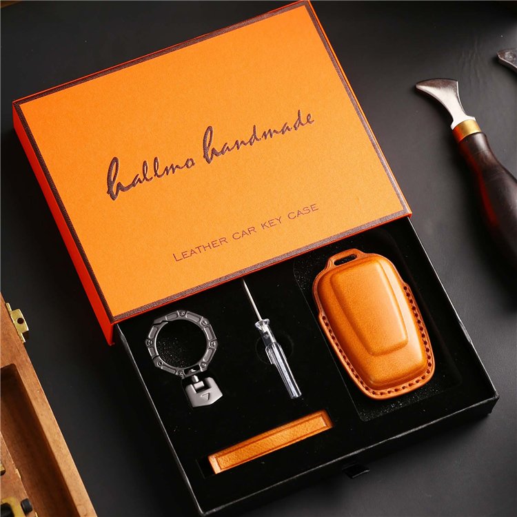 Handmade Genuine Leather Car Key Case Cover for for Geely Azkarra Tugella FY11 2019 2020 Atlas Pro New Emgrand GS X6 SUV EC7