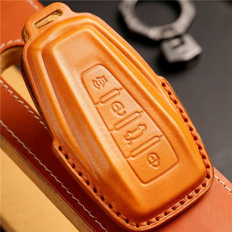 Handmade Genuine Leather Car Key Case Cover for for Geely Azkarra Tugella FY11 2019 2020 Atlas Pro New Emgrand GS X6 SUV EC7