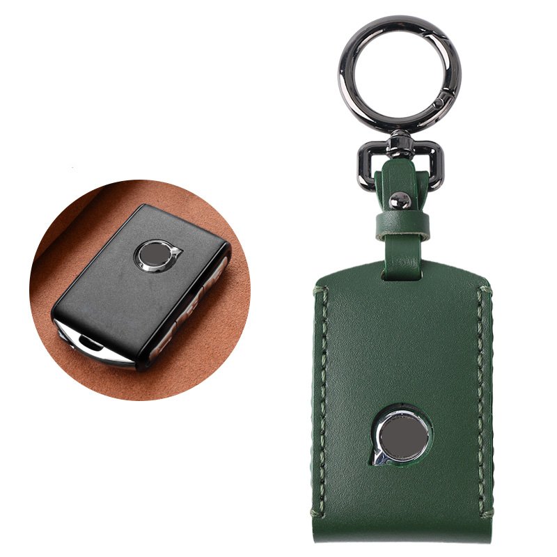 Leather Car Key Cover FOB for Volvo XC40 XC60 XC90 S90 S60 Auto Accessories Keychain Shell Protect Car Key Case