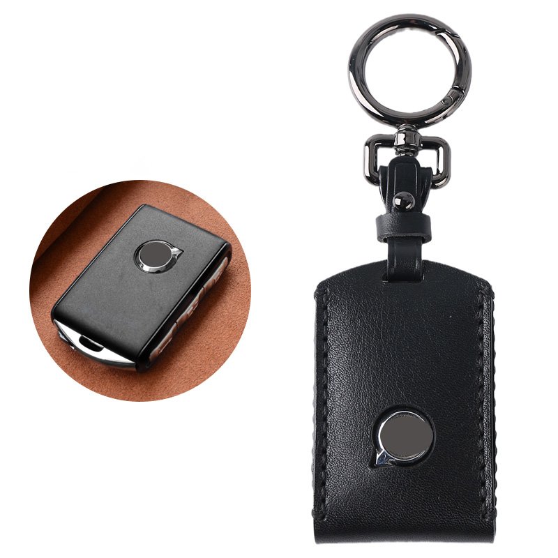 Leather Car Key Cover FOB for Volvo XC40 XC60 XC90 S90 S60 Auto Accessories Keychain Shell Protect Car Key Case