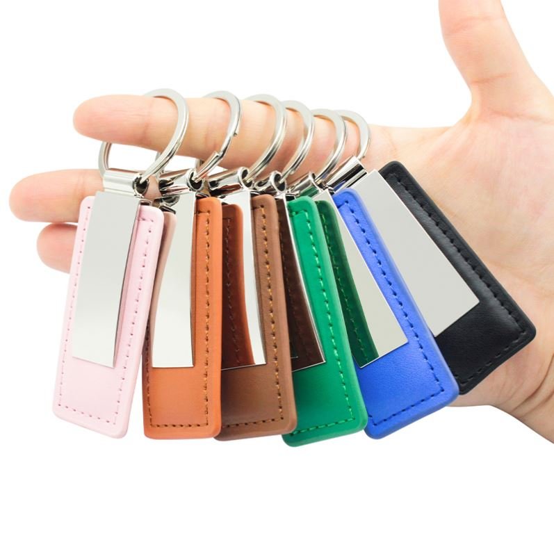 Key Chain Keychain Accessories Custom Logo Genuine Leather Customized Car Logo Key Chain Holder Keyring
