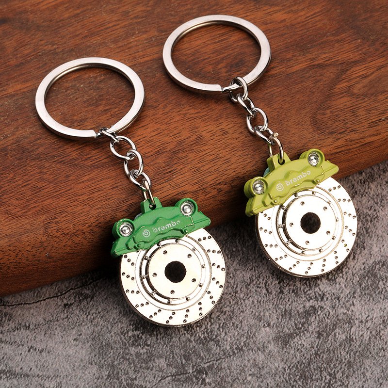 Promotion Custom LOGO Car Accessories 3D Turbo Shock Absorber Gear Brake Disc Wheel Hub Metal Keychain