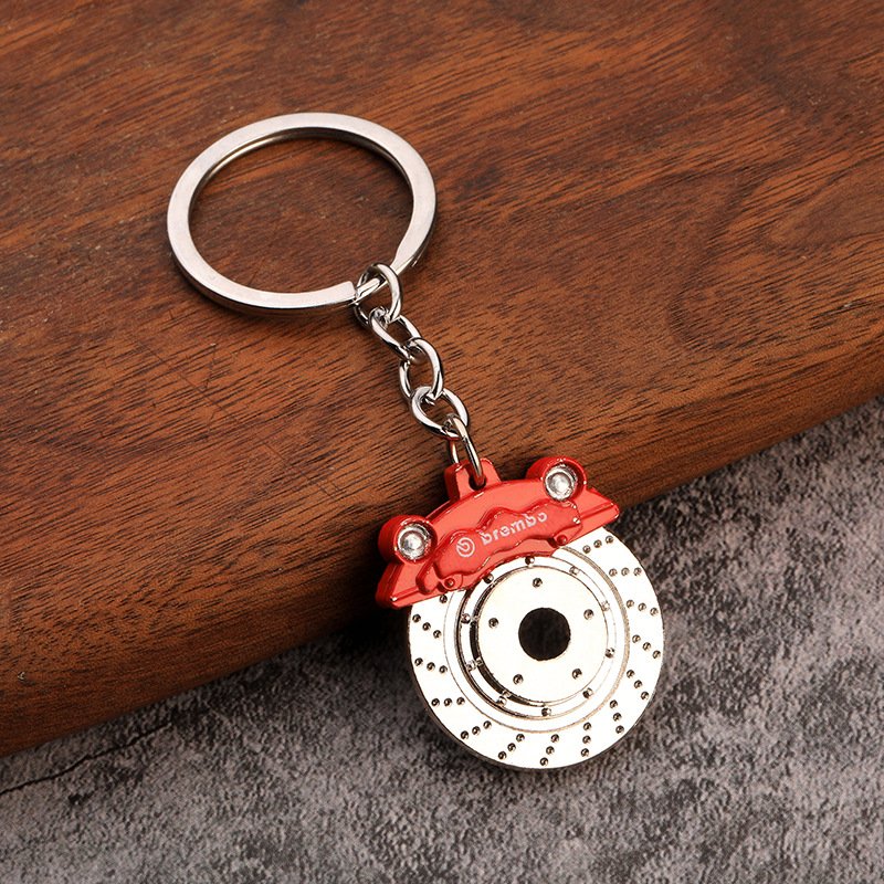 Promotion Custom LOGO Car Accessories 3D Turbo Shock Absorber Gear Brake Disc Wheel Hub Metal Keychain