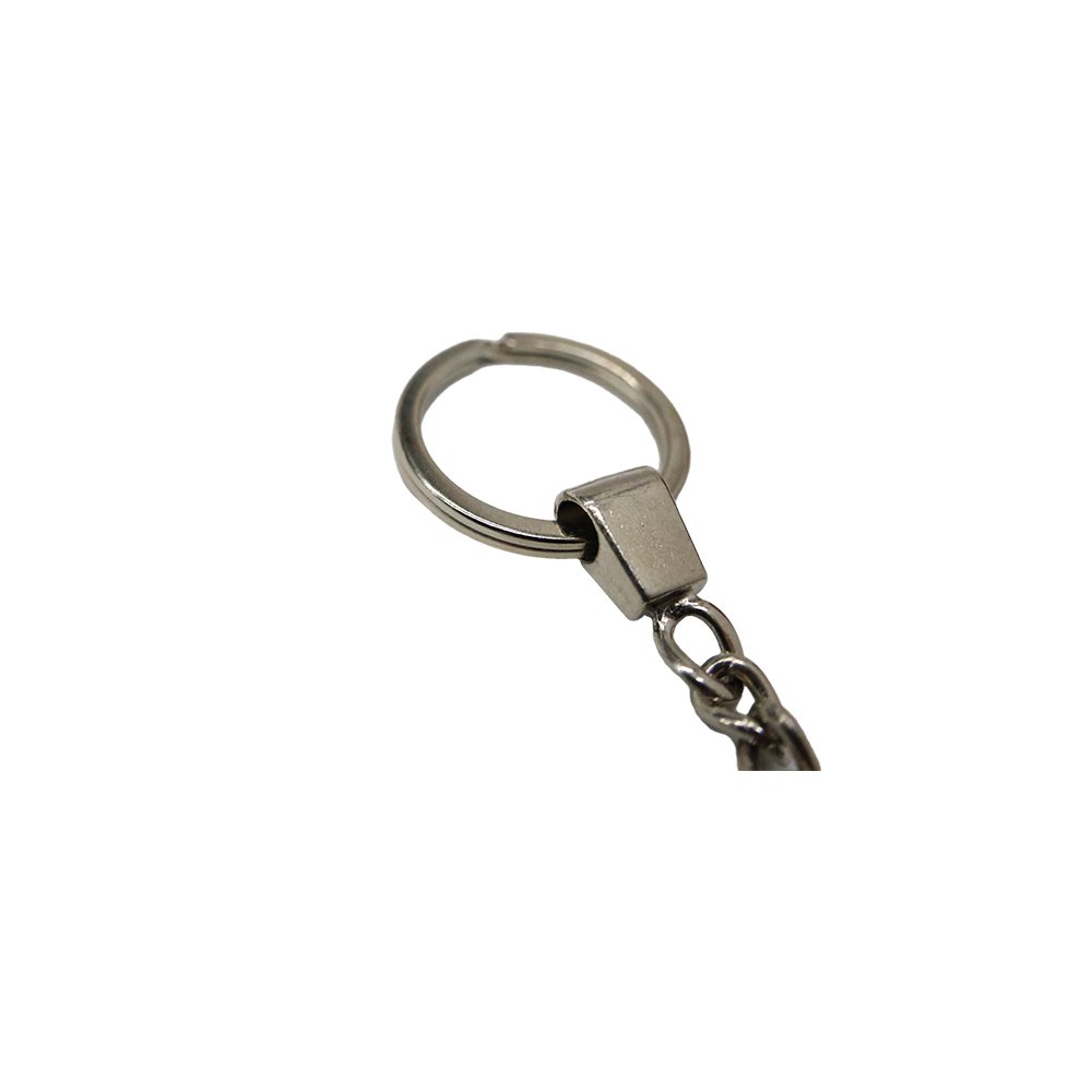 Manufacturer Wholesale Supplies Toy Hardware Pendant metal key ring with chain for decoration + 4-Section Grinding Chain
