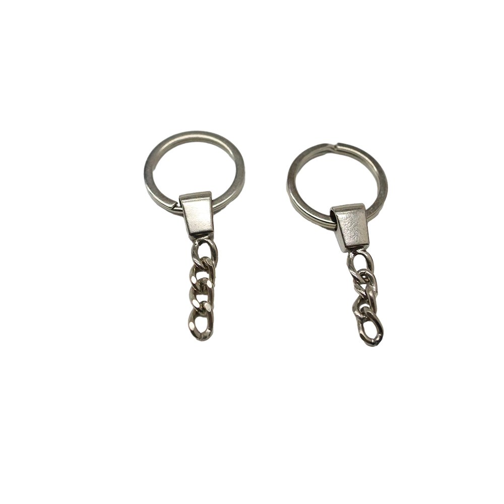 Manufacturer Wholesale Supplies Toy Hardware Pendant metal key ring with chain for decoration + 4-Section Grinding Chain