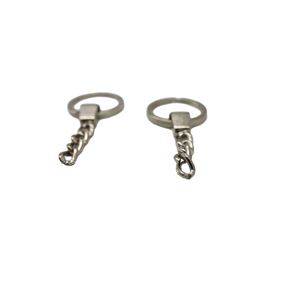 Manufacturer Wholesale Supplies Toy Hardware Pendant metal key ring with chain for decoration + 4-Section Grinding Chain