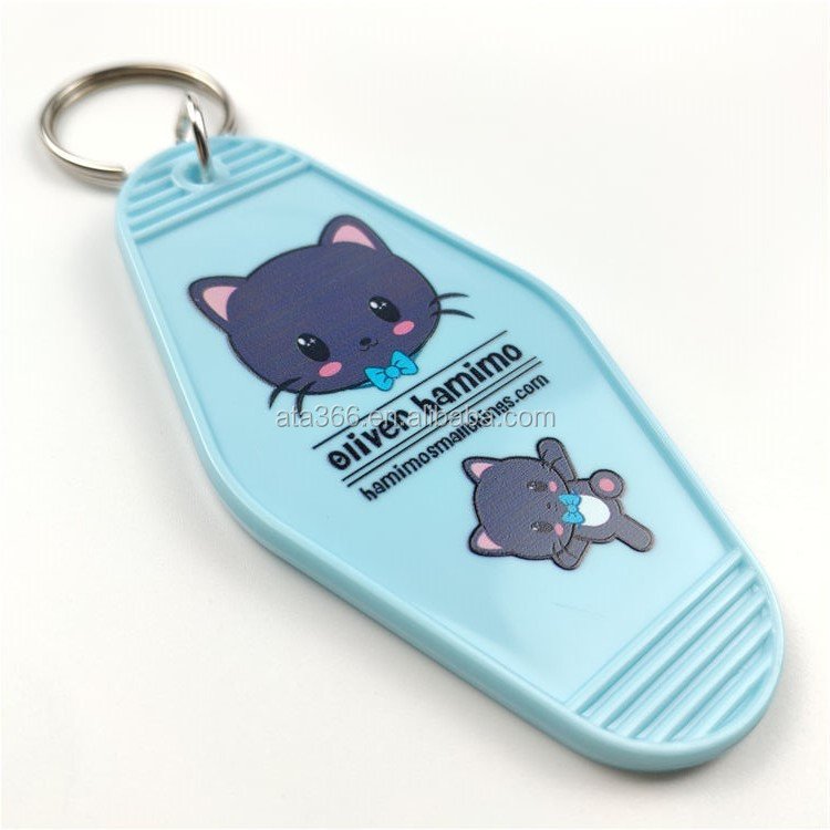 6 Custom Hotel Key Tags Plastic Acrylic Blank Motel Keychain Key Ring Hotel Keychain Print Logo Design Hotel Key Tag