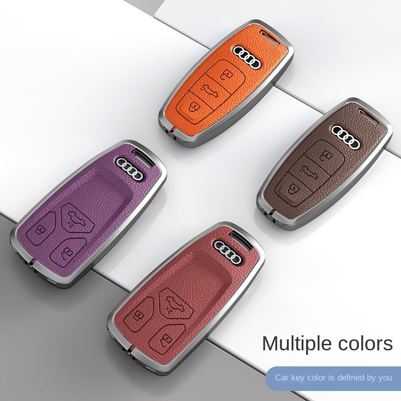 Audi A6 A6L A7 A5 A7L Q2LA8 Q8 accessories shell protector metal car key remote cover cover car accessories