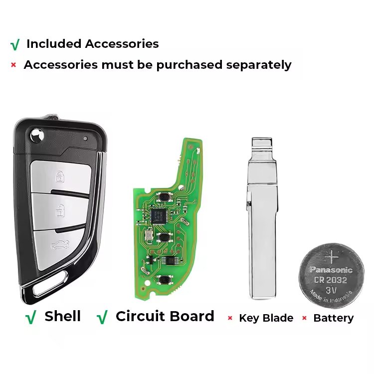 Xhorse Universal Auto Keys Replacing VVDI Wireless Smart Remote Control XSKFF1EN VVDI2 Flip Folding Car Key